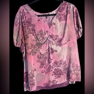 Pink & Purple Paisley Women's Top